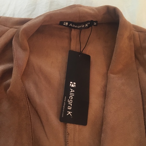 NWT Allegra K Faux Suede Vest - Picture 2 of 5